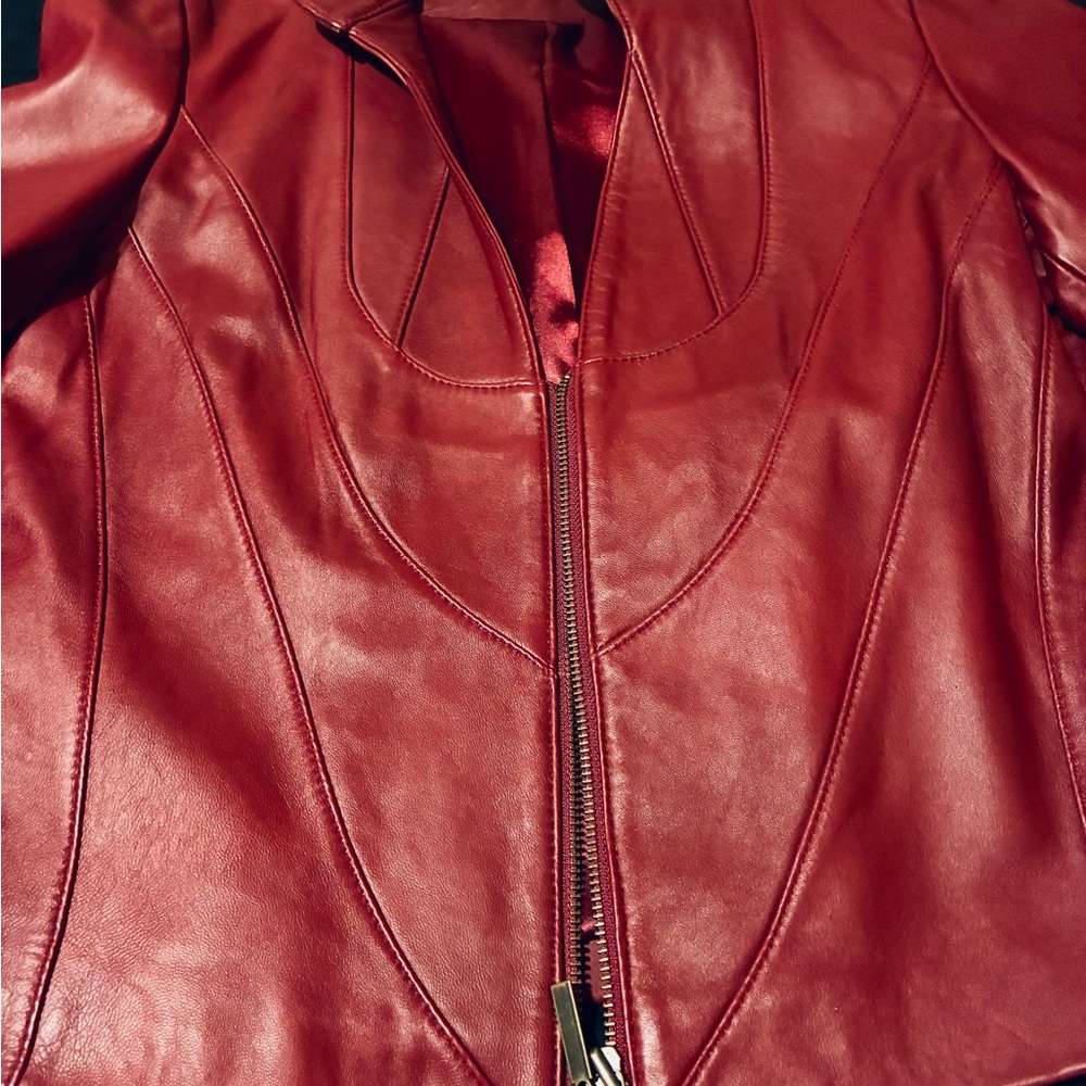 Bagatelle Cherry Leather Jacket - image 2